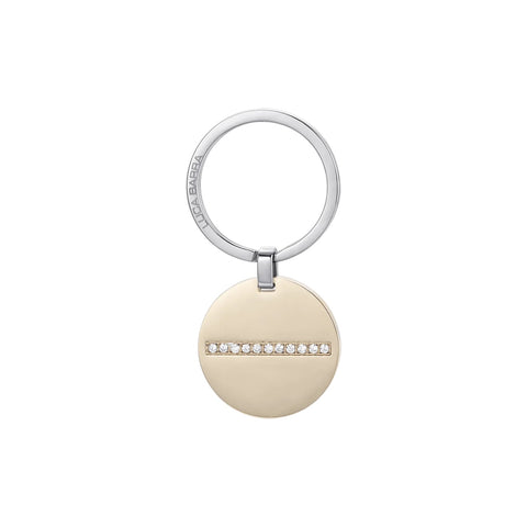 portachiavi uomo dorato tondo PK232