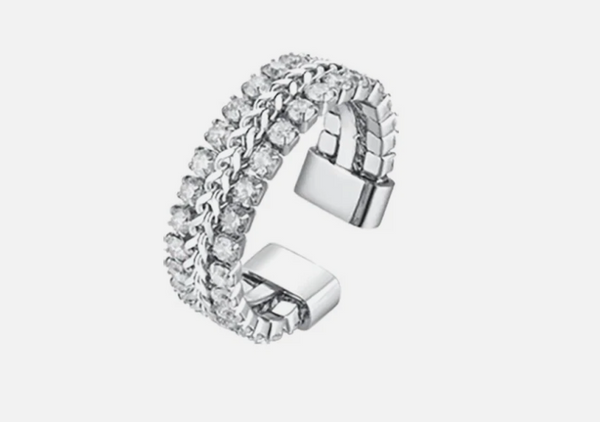 Anello donna con cristalli bianchi Luca Barra - ANK507