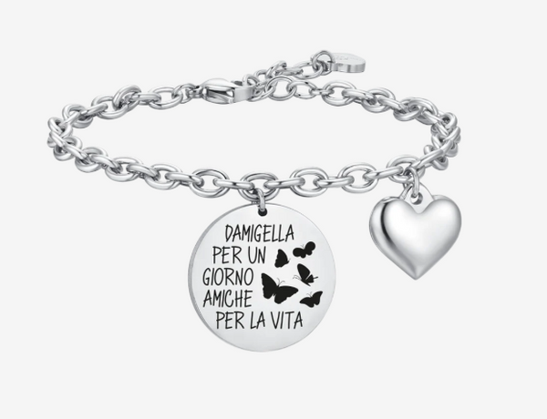 Bracciale donna in acciaio damigella Luca Barra - BK2642