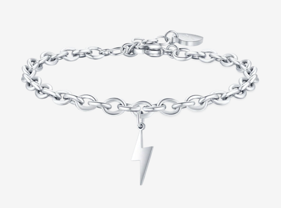 Bracciale donna in acciaio con fulmine Luca Barra - BK2162