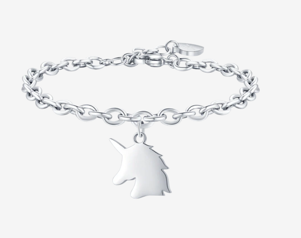 Bracciale donna in acciaio con unicorno Luca Barra - BK2163