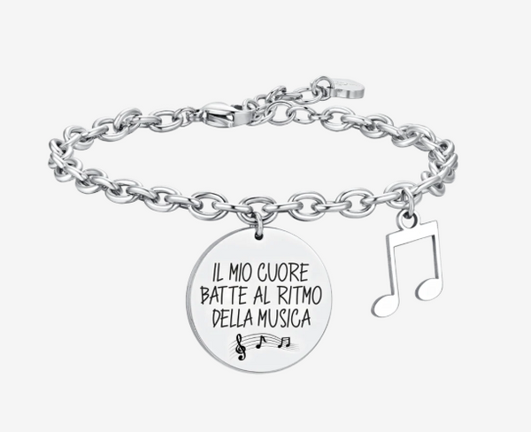 Bracciale donna in acciaio nota musicale Luca Barra - BK2644
