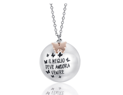 Collana donna chiama angeli in acciaio, ciondolo in metallo il meglio deve ancora venire Luca Barra - CK1535