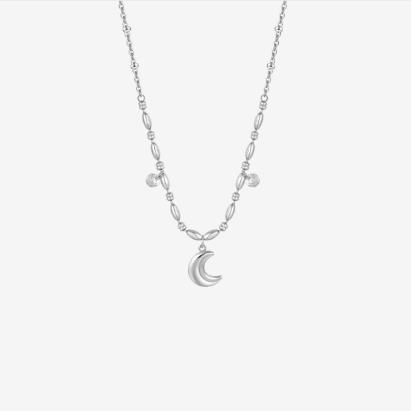 Collana donna in acciaio con luna Luca Barra - CK2219