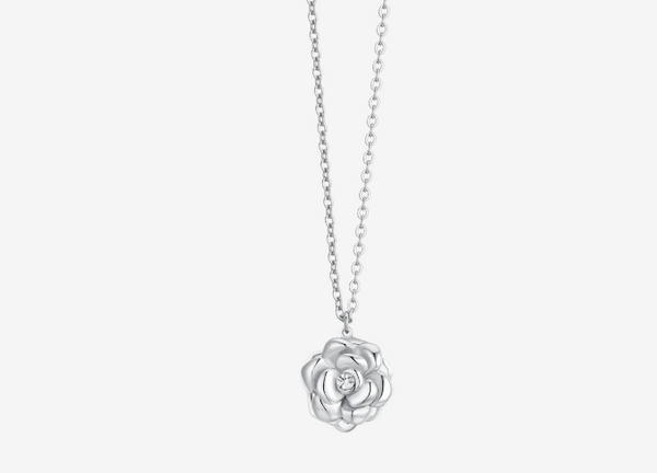 Collana donna in acciaio rosa girevole Luca Barra - CK2068