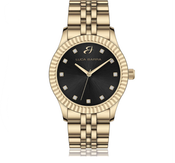 Orologio donna gold con quadrante nero Luca Barra - BW286