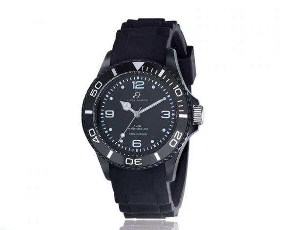 Orologio in silicone nero Luca Barra - BU81