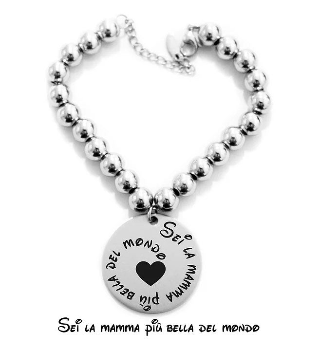 bracciale mamma più bella del mondo