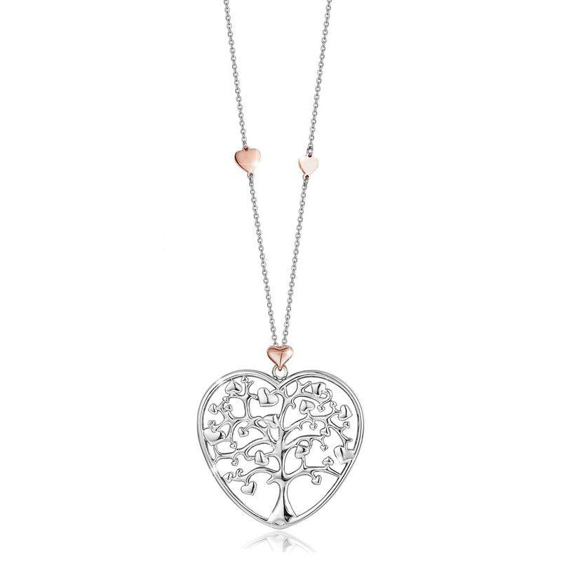 collana donna corta cuore e albero della vita luca barra CK1264 