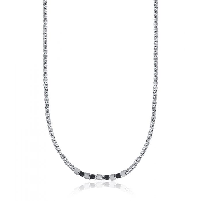 collana uomo con elementi neri luca barra cl225