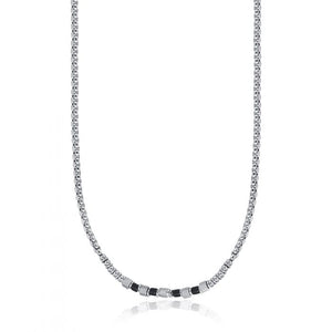 collana uomo con elementi neri luca barra cl225