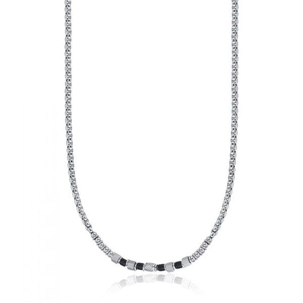 collana uomo con elementi neri luca barra cl225