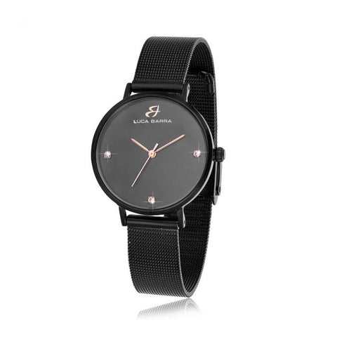 orologio donna in acciaio nero luca barra bw209