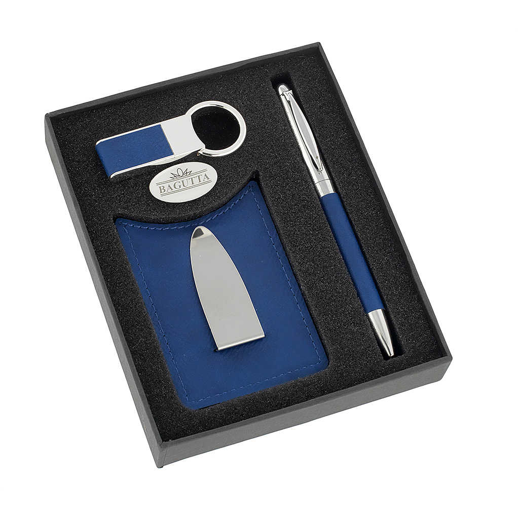 set uomo penna portachiavi porta tessere bagutta 2025-04bl 
